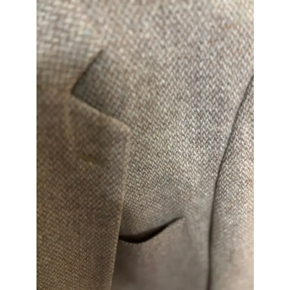 Vintage Giorgio Sant’Angelo Men’s Beige Tweed Blazer Sport Coat Approx XL